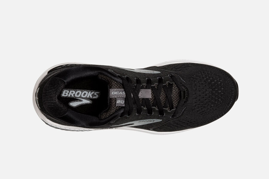 Brooks Beast \'20 Road Running Shoes - Mens - Black/Grey - OB2689517